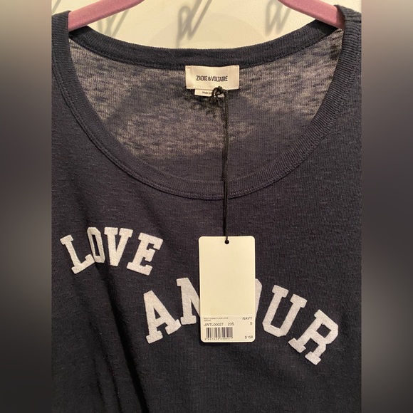 NWT Zadig & Voltaire Knit Top Long Sleeve Tee Sweatshirt - Picture 3 of 6